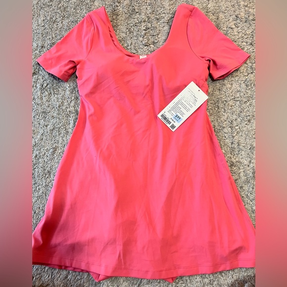 Lululemon Align Short Sleeve Dress Sakura Pink Size 6,8 - Picture 3 of 5